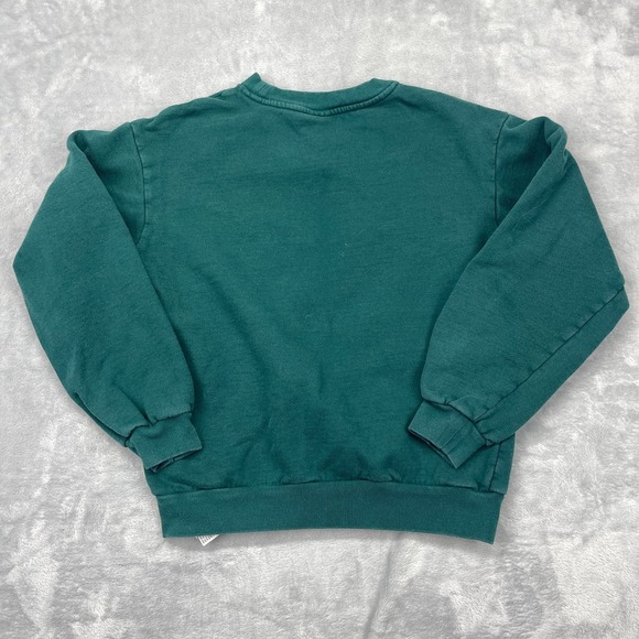 Disney Mickey & Co. Sweatshirt Womens Small Green Mickey Mouse Graphic Crew Neck - Picture 2 of 6